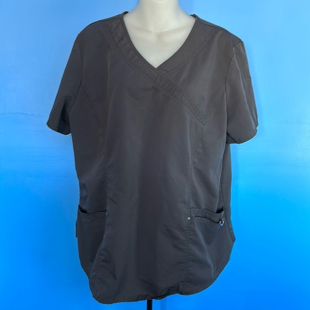 Scrubstar XL Dark Gray Short Sleeve Medical Scrub Top Comfortable Fit